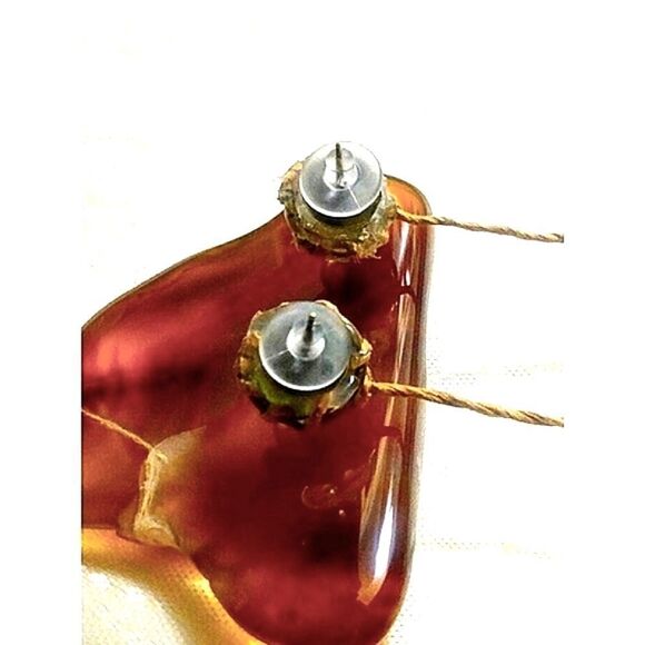 Hanging grapes on VINE DROP EARRINGS  HANDMADE - Picture 4 of 9